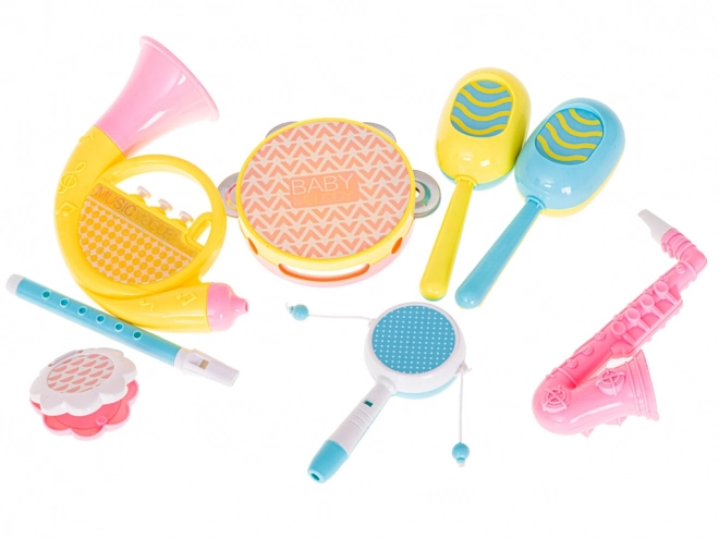 Set pastelnih glazbenih instrumenata