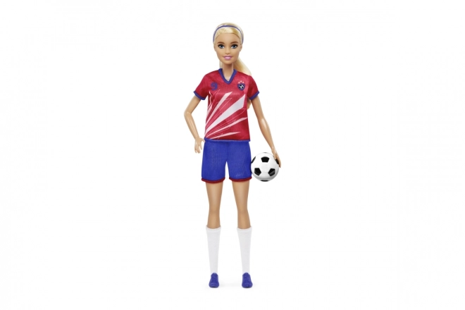 Barbie nogometna lutka u crvenom dresu
