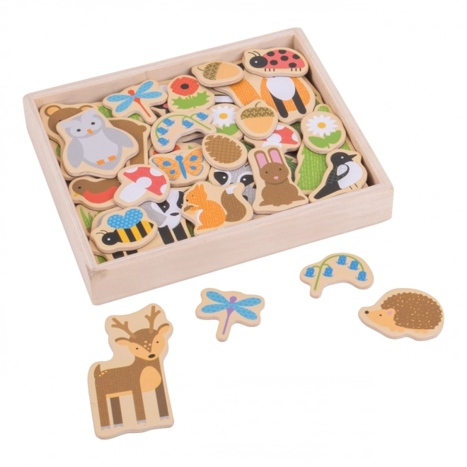 Bigjigs Toys Magneti šumske životinje