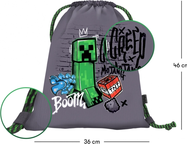 Komplet 3 Skate Baagl Minecraft TNT: Ruksak, Pernica, Vrećica