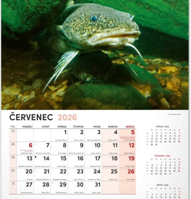 Zidni kalendar Ribički 2026