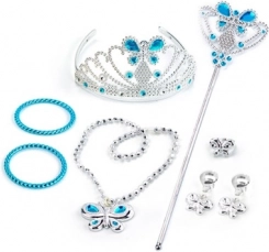 Princes set s krunom, narukvicama i naušnicama – plava