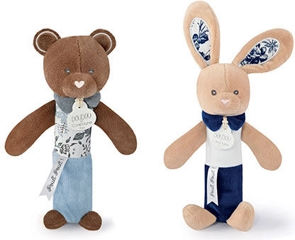 Piskajuća zvečkica medo 17 cm – DOUDOU