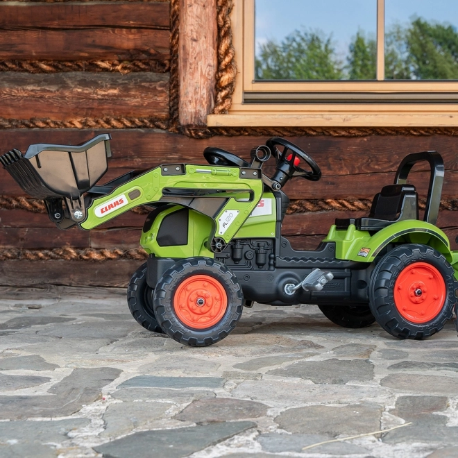 Traktor na pedale Claas Arion 410 s prikolicom zeleni