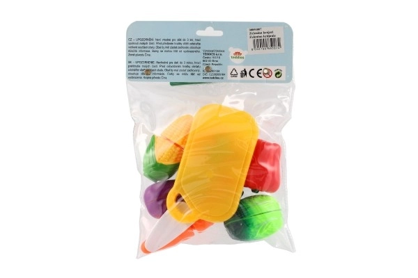 Plastično rezanje povrća s daskom 13,5x8cm s nožem u vrećici 18x26x5cm