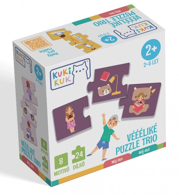 KukiKuk 80042 Veeeeeliké puzzle trio Moj dan