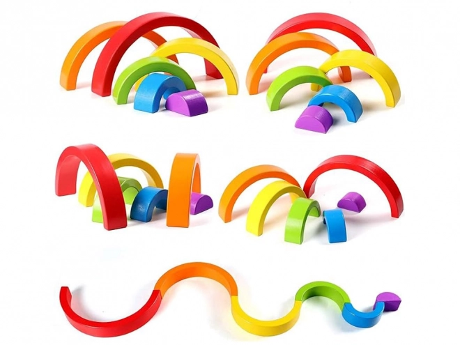 Montessori edukativne drvene puzzle šarena duga + zadaci ZA5328