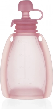 Silikonska punjiva vrećica za dječju hranu, Transparent Pink