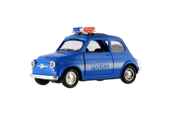 Auto policija retro 11cm metal / plast na povratni pogon na baterije sa svjetlom 4 vrste