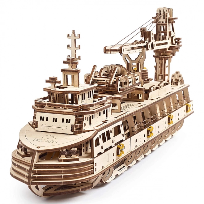Ugears 3D slagalica - Istraživački parobrod 575 dijelova