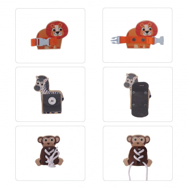 Drvena Montessori safari puzzle za djecu