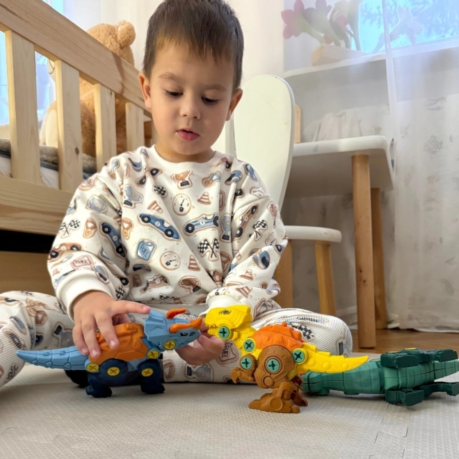 Woopie set dinosauri za zavrtanje 3 kom građevinski set s koferom i bušilica sa šrafcigerom