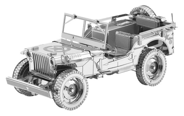 3D metalne puzzle Jeep Willys MB Overland ICONX