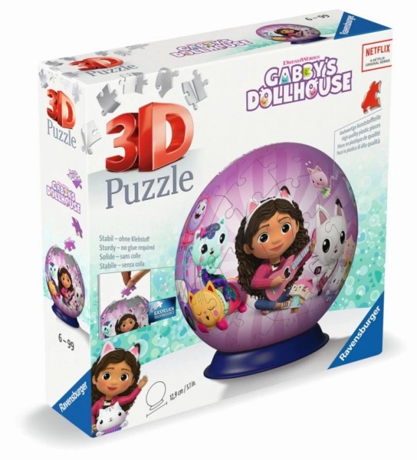 3D puzzleball Gabinin čarobni dom 72 dijelova