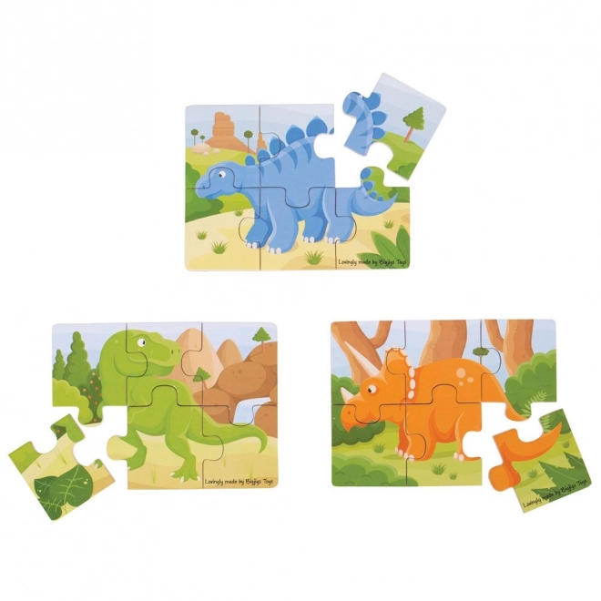 Bigjigs Toys Puzzle 3u1 dinosauri