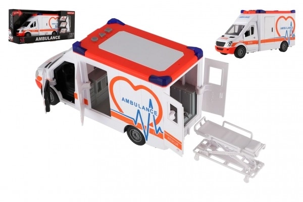 Igračka Ambulantna Kolica Plastika 28cm s Nosila i Zamajcem sa Svjetlom i Zvukom