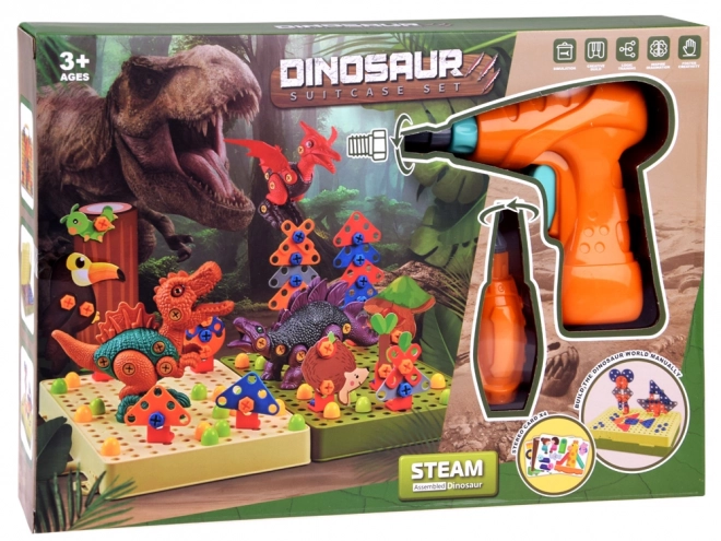 Set za sastavljanje Svijet dinosaura s bušilicom