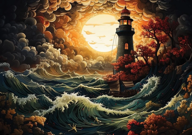 Slagalica ART PUZZLE Svjetionik u oluji 1500 dijelova
