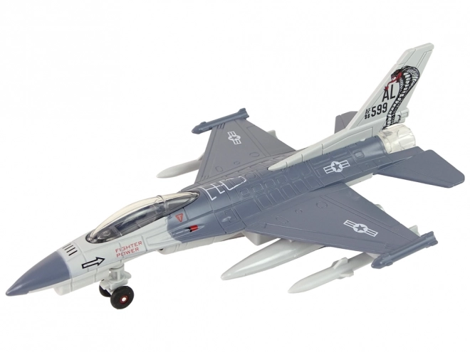 Avion s Frikcijskim Pogonom Svjetla Zvukovi 1:72 siva