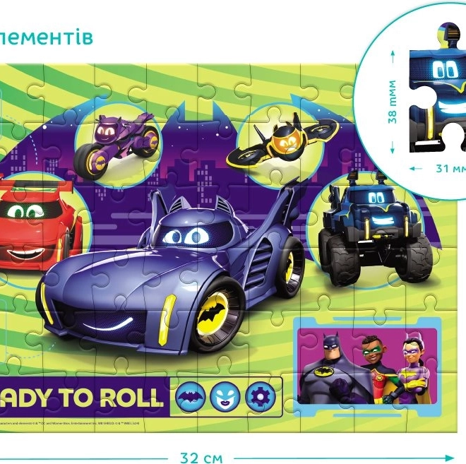 DODO Puzzle Batwheels: Zabavna vožnja 60 dijelova