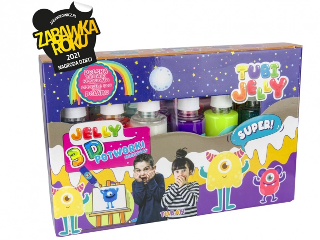 Tubi Jelly set 6 boja - Čudovišta