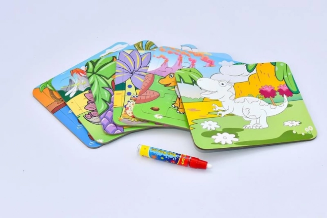 Mac Toys Puzzle Dinosauri s Vodenim Slikanjem