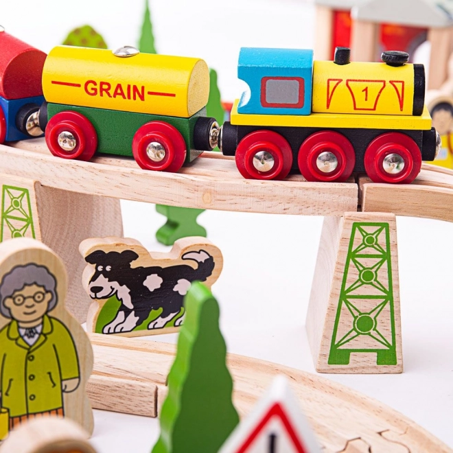 Bigjigs Rail Drvena željeznica planinska staza 112 dijelova