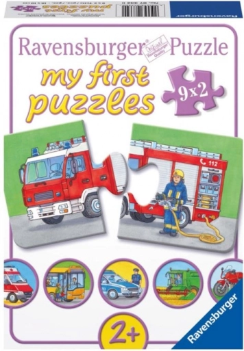 Ravensburger moje prve puzzle – vozila i strojevi 9×2 dijela