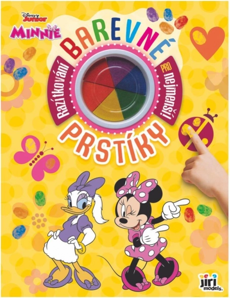 Bilježnica šareni prstići MINNIE s bojama za prste 23 × 30 cm
