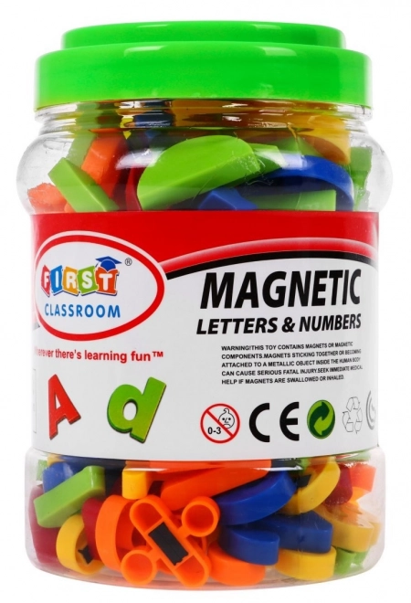 Set šarenih magneta Brojevi, slova i oblici - 128 komada