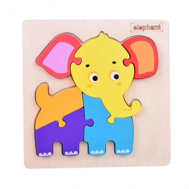 Drvene edukativne puzzle slon