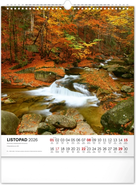 Zidni kalendar Krkonoše 2026
