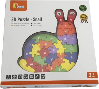 3D puzzle Puž s abecedom