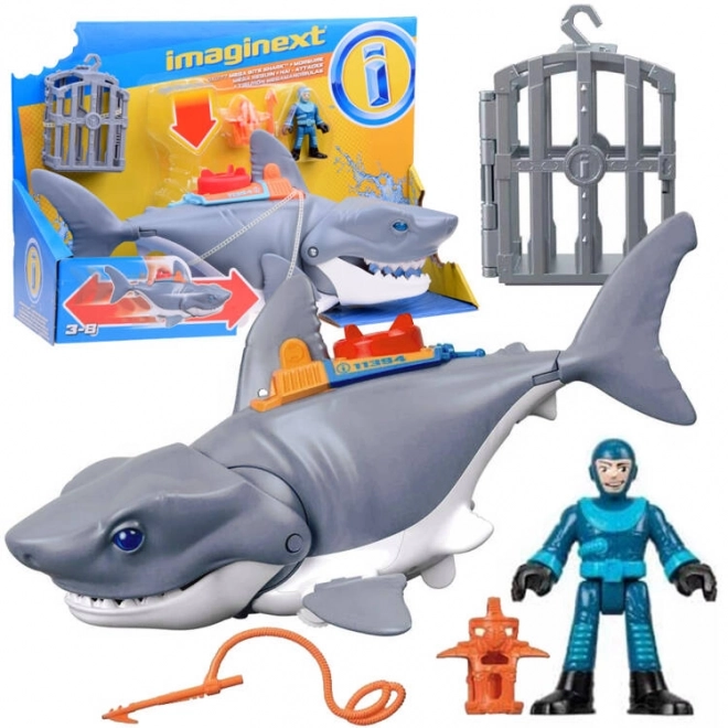 Mega napadajući morski pas Imaginext s pokretnom čeljusti