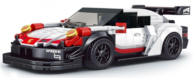 349el Set kockica sportskih automobila. Bijela