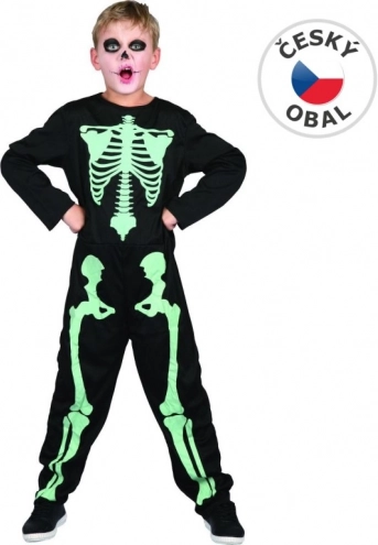 Svjetleći kostur kostim za karneval 120-130 cm