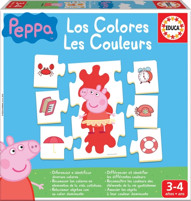 EDUCA Puzzle Peppa Pig: Učimo boje 6x7 dijelova