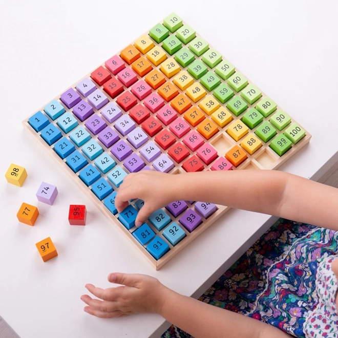 Edukativna igračka Bigjigs Toys – Drveni brojevi u spremniku