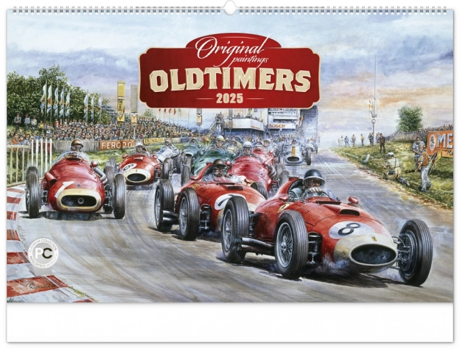 NOTIQUE Zidni kalendar Oldtimers – Václav Zapadlík 2025, 64 x 42 cm