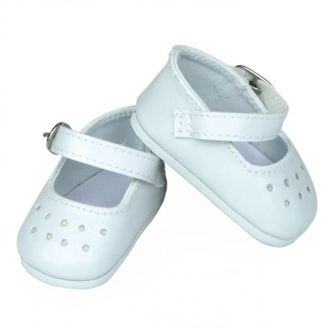 Petitcollin bijele cipelice (za lutku 27 cm)