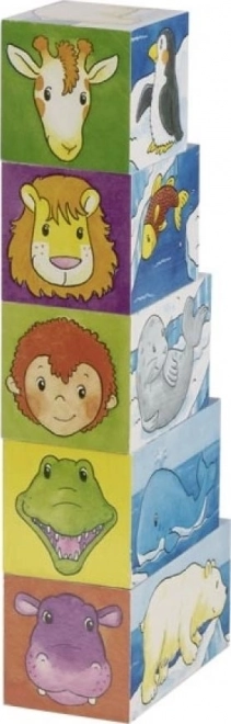 Drvene kockice Safari i Arktik, 5 kockica