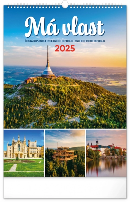 Zidni kalendar Moja domovina 2025, 33 x 46 cm