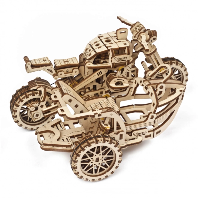 Ugears 3D slagalica Motocikl s prikolicom 380 dijelova