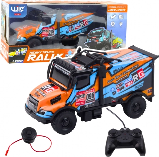 RC kamion – narančasto‑plavi daljinski upravljani kamion