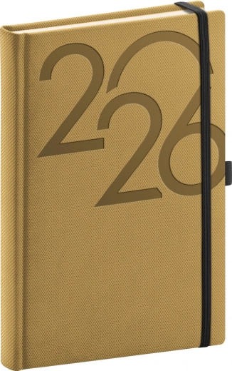 Dnevni planer 2026 Zlatni 15x21 cm
