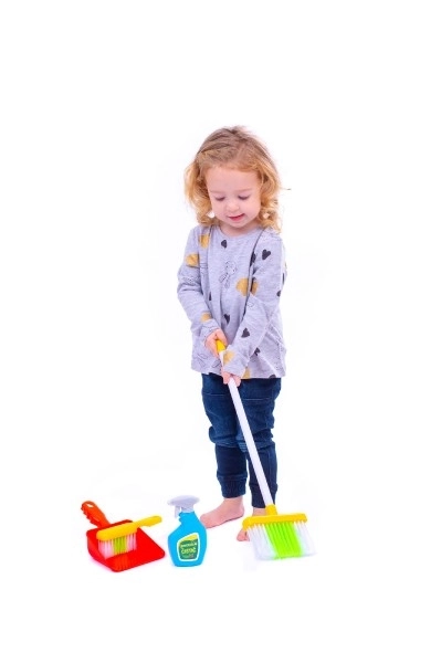 Komplet za čišćenje/čistačica s dodacima plastika 5 komada na kartici 21,5x57,5x5cm