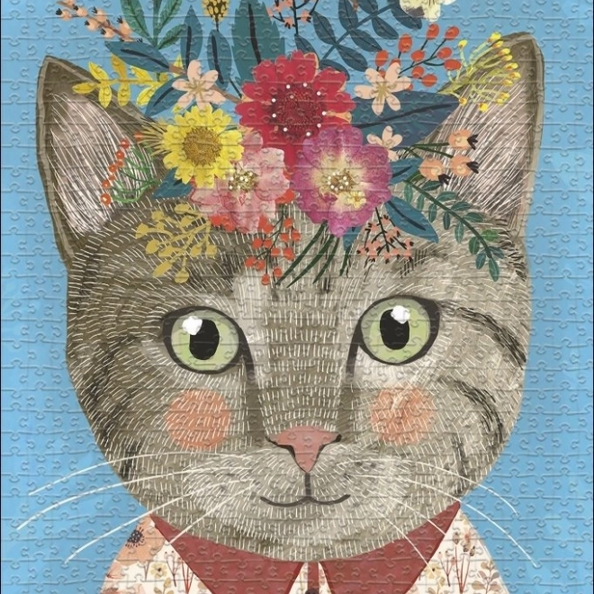 Puzzle HEYE Floral Friends: Prekrasna mačkica 1000 dijelova