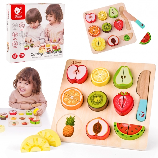 Klasični Svijet Drveno Voće za Rezanje Montessori Set