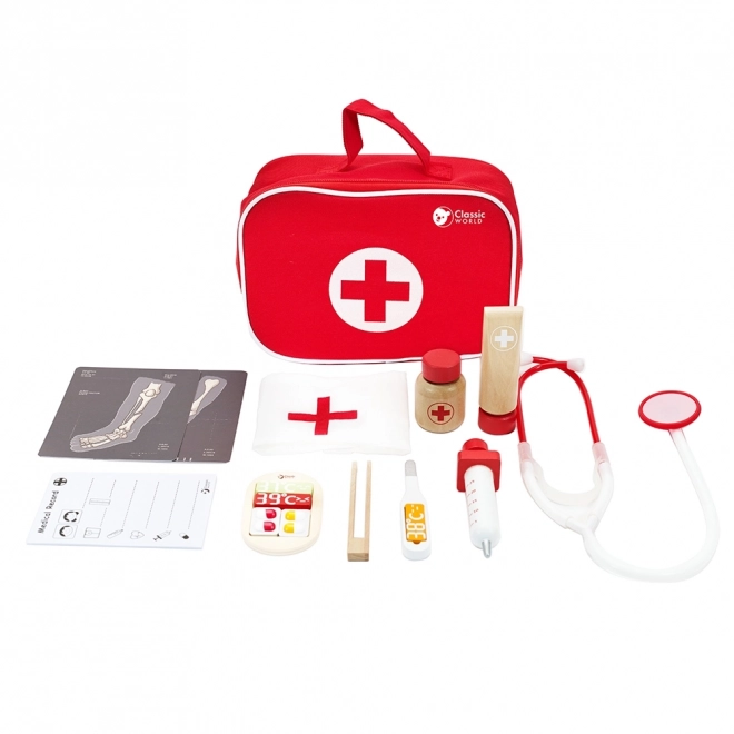 Set liječnika 19 kom drvo/plastika u papirnatoj ambalaži 21x16x8 cm