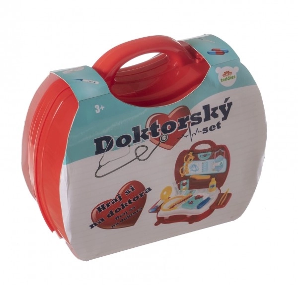 Set doktor/liječnik plastika u plastičnom kovčegu 24x22x9 cm u vrećici